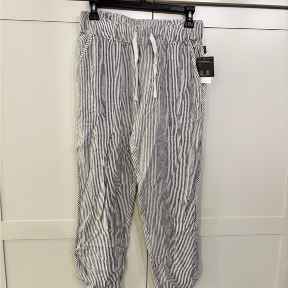 Eddie Bauer Black and White Striped linen Pants - Picture 1 of 3